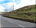 Hillside at the edge of  the B4564 in Gilfach Goch