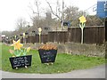 Signs outside a builder?s merchant, Rugby Road, Leamington