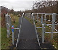 Inward-sloping barrier at the entrance to cycle route 478 in Mountain Ash