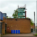 Scaffolding on the Leisure Centre chimney