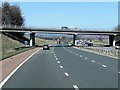 NY5324 : A6 Crossing the M6 near Lowther by David Dixon