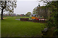 Hurst Grange Park deserted in the rain