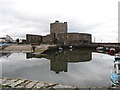 Carrickfergus Castle viewed across the Inner Harbour