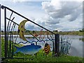 Colourful railings, Lower Boat Pond, Beaufort