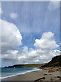 Cloud formations above Gwynver Beach