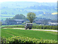 Tractor on the way down to Pond Dale Farm