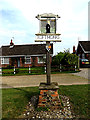 TM4394 : Toft Monks Village sign by Geographer