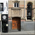 Pelham Street: doorway, Notts Bank Chambers