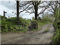 Public footpath from Tregoodwell to Moorgate