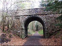 NO5298 : Road bridge to Aboyne cemetery (west face) by Stanley Howe