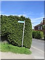 Public footpath sign, Holmsley Lane