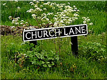 TM4493 : Church Lane sign by Geographer
