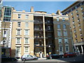 View of new balconied houses on Commercial Road