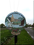 TM4693 : Wheatacre Burgh St.Peter Village sign by Geographer