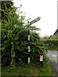TM4693 : Roadsign on Dun Cow Road by Geographer