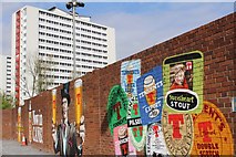 NS6065 : Mural at Tennent's Wellpark Brewery, Duke Street, Glasgow by Leslie Barrie