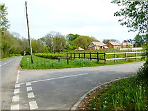 SU6745 : New road junction at Herriard Green by Shazz