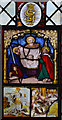 TQ9434 : Stained glass detail, All Saints' Church, Woodchurch by Julian P Guffogg