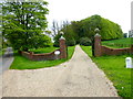 Gateway and drive to Burkham House