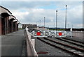 Level crossing gates at the edge of Waterfront Platform, Barry