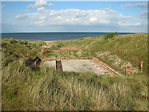 TG4919 : Foundations of a building in the Winterton dunes by Evelyn Simak