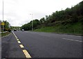 NT1483 : The A921 near Hillend in Fife by James Denham