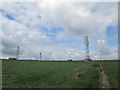 Masts and wind turbine at Vicars Lot