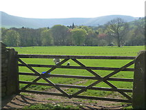 SK1285 : Edale: view over a gate by Chris Downer