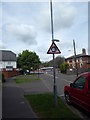 Roundabout sign on West Street, Wivenhoe