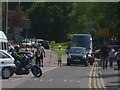 Kinson: lollipop lady on Kinson Road