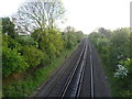 TR2268 : Railway line seen from Brook Bridge by Marathon