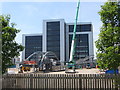 Replacement Pellett Street footbridge under construction