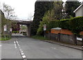 School Road passes under the A4046, Rassau