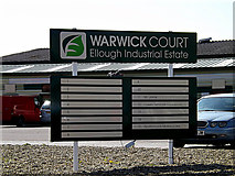 TM4488 : Warwick Court sign by Geographer