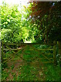 Gated footpath descending to the A272