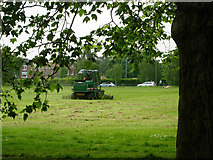 TQ2874 : Mowing Clapham Common by Stephen McKay