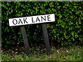 Oak Lane sign
