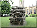 Climbing equipment in the churchyard of St. Mary, Bramall Lane