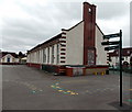 ST6899 : Bell tower and signpost, Berkeley Primary School by Jaggery