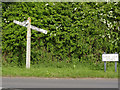 Fingerpost at the foot of Kirk Ley Road