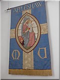 SU3049 : St Peter in the Wood, Appleshaw: banner by Basher Eyre