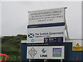 Construction site entrance at Dunbeg