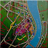 C4316 : Derry - Medieval Walled City - Derry Map Sign by Suzanne Mischyshyn