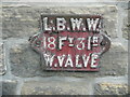 Sowerby Bridge Local Board Water Works valve marker plate