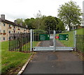 Oliphant Circle school entrance gate, Malpas, Newport