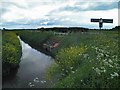 Drain and direction post near Marshchapel