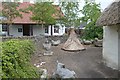 Artefacts outside Burns Cottage