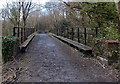 Footpath across a former railway bridge, Abernant, Aberdare