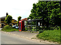 Telephone Box & Bus Shelter off Mellis Road