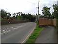 Footpath and road leaving Bow to the east